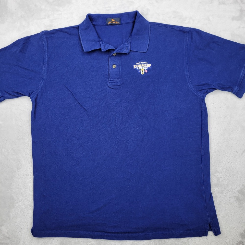 Antigua Golf Shirt Mens XL Vintage Polo Ryder‎ Cup Belfry 2002 Adult Extra Large